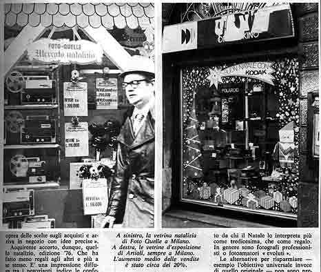 La vetrina di Natale di un negozio: 1976...